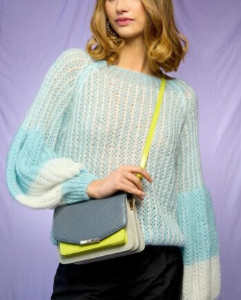 Noella Sweater Liana Light Blue White