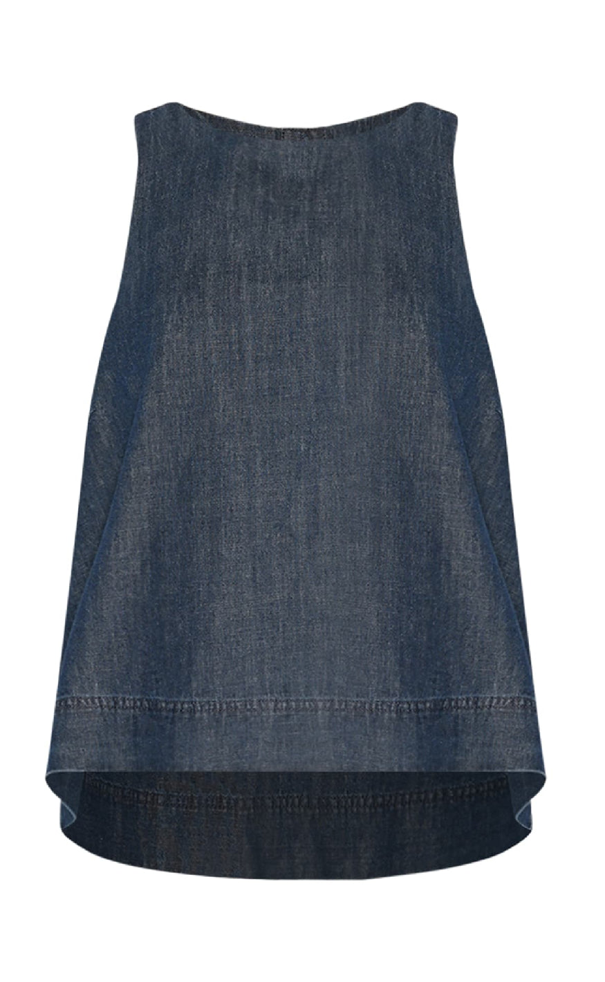 Noella Top Lindsey Medium Blue Wash