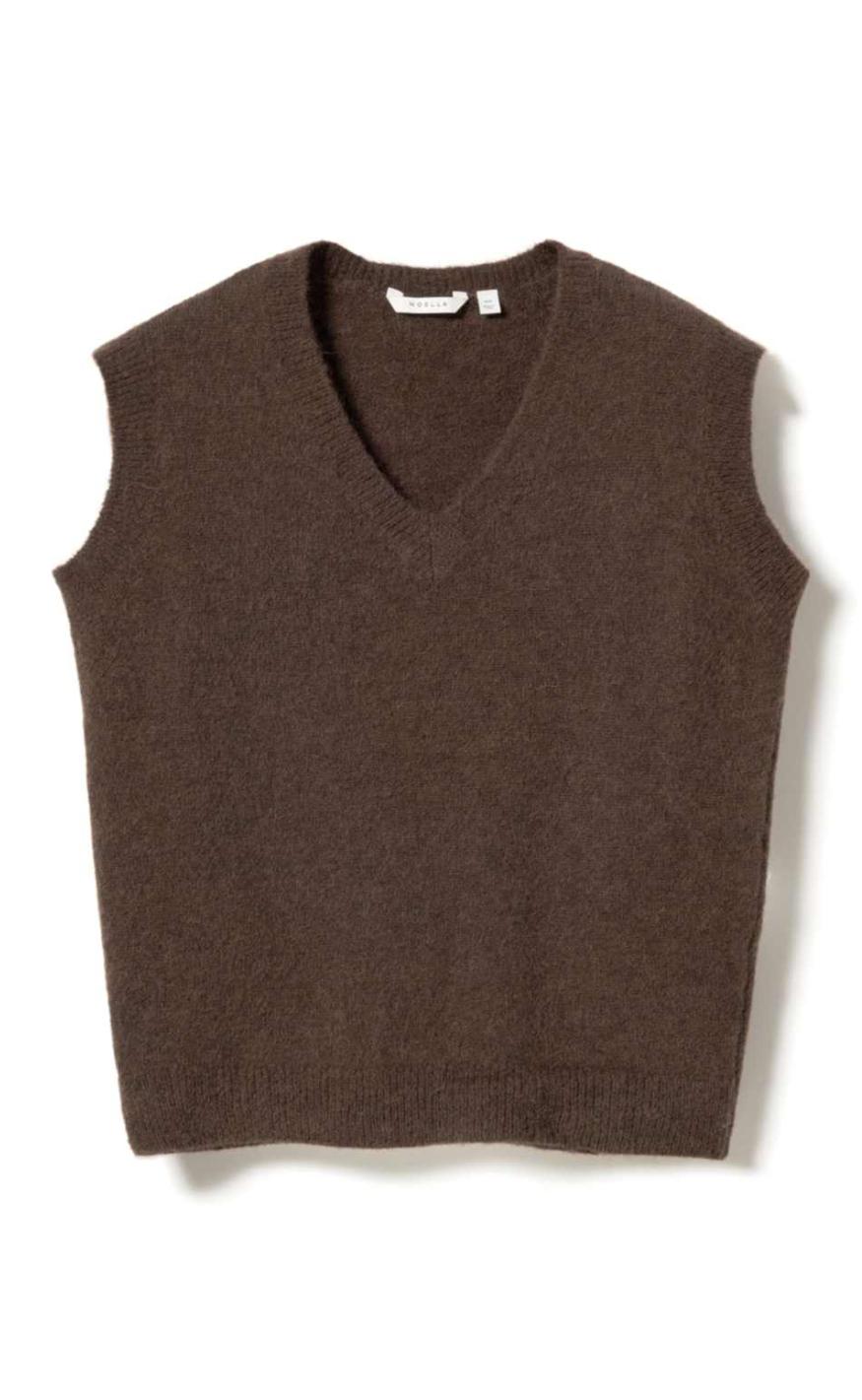 Noella Vest Leatrice Dark Brown