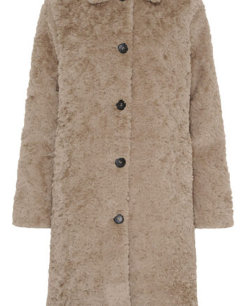 Notyz Jakke Fake Fur Taupe