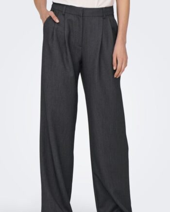 Only Bukser Hattie Pleat Dark Grey Melange