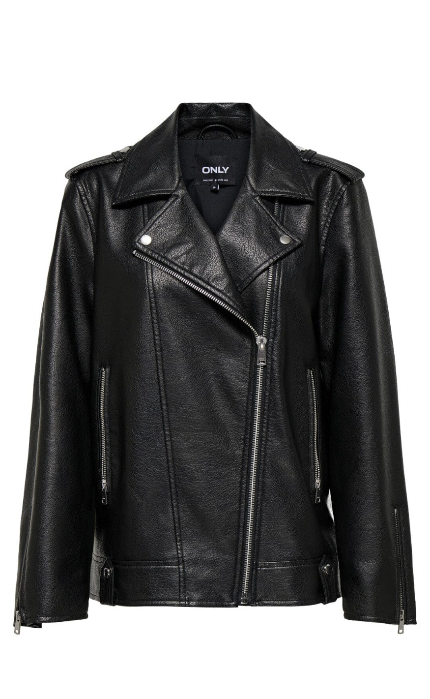 Only Jakke Mille Faux Leather Black
