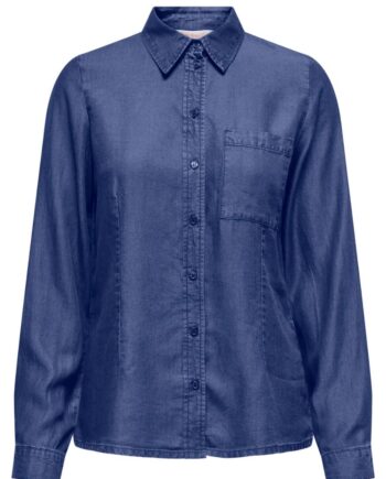 Only Skjorte Charis Dark Blue Denim