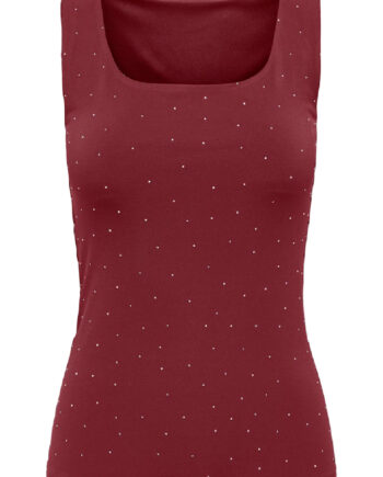 Only Top Zita Ea Carbernet Silver Rhinstones