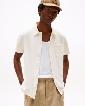 Open Knit Full Placket Reg Polo