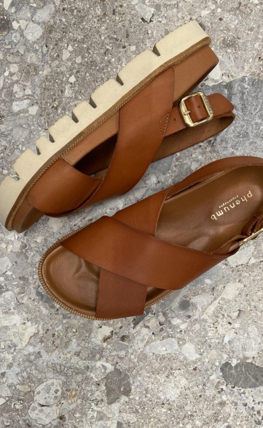 Phenumb Sandaler Nikita Cognac