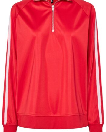 Pieces Bluse Grace Zip High Risk Red Pink   Boo Stripe