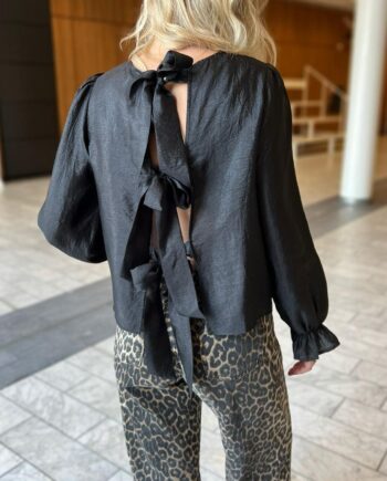 Pieces Bluse Olina Ls Reversible Black