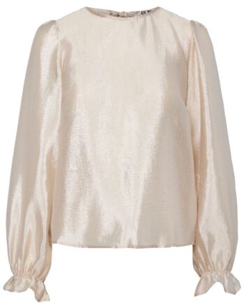 Pieces Bluse Olina Ls Reversible Silver Gray