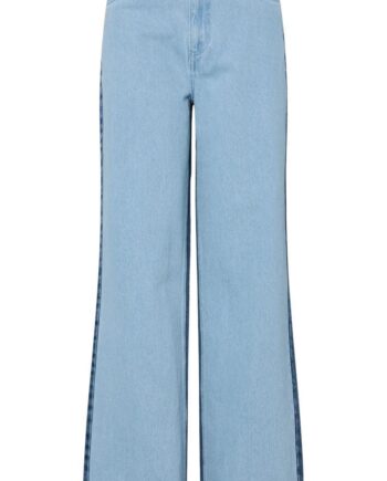 Pieces Bukser Famy Light Blue Denim Medium Blue