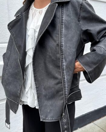 Pieces Jakke Josie Black Washed