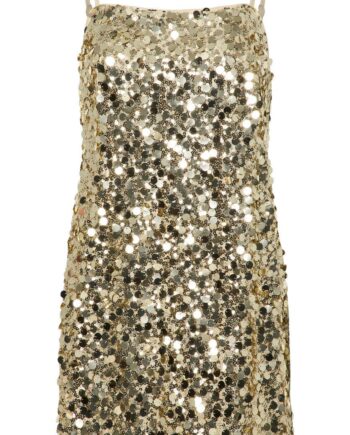 Pieces Kjole Disco Gold Colour Sequins