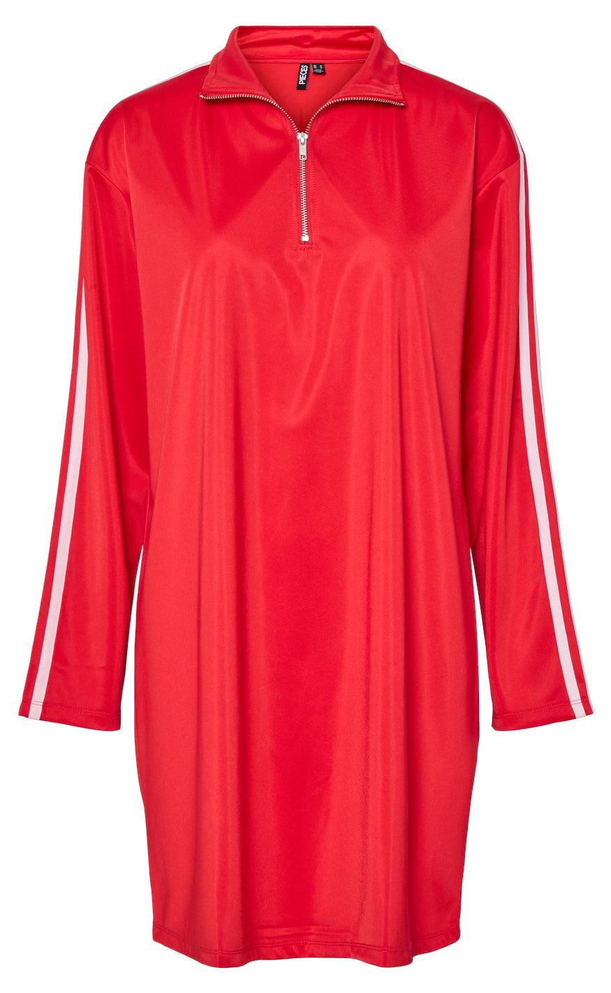Pieces Kjole Grace High Risk Red Pink Boo Stripe