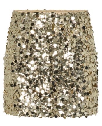 Pieces Nederdel Disco Gold Colour Sequins