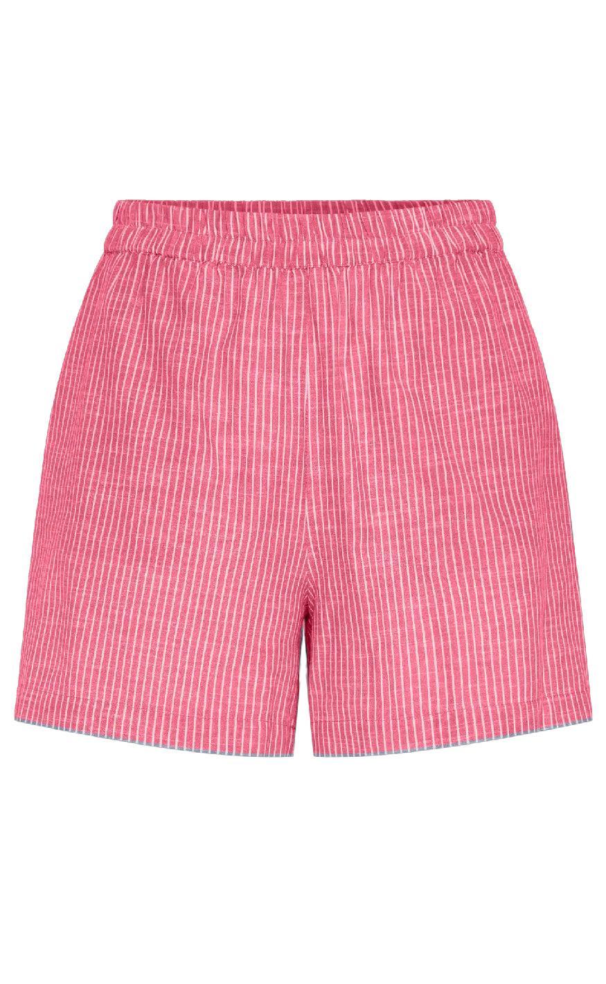 Pieces Shorts Apia Pink Lemonade Bright White