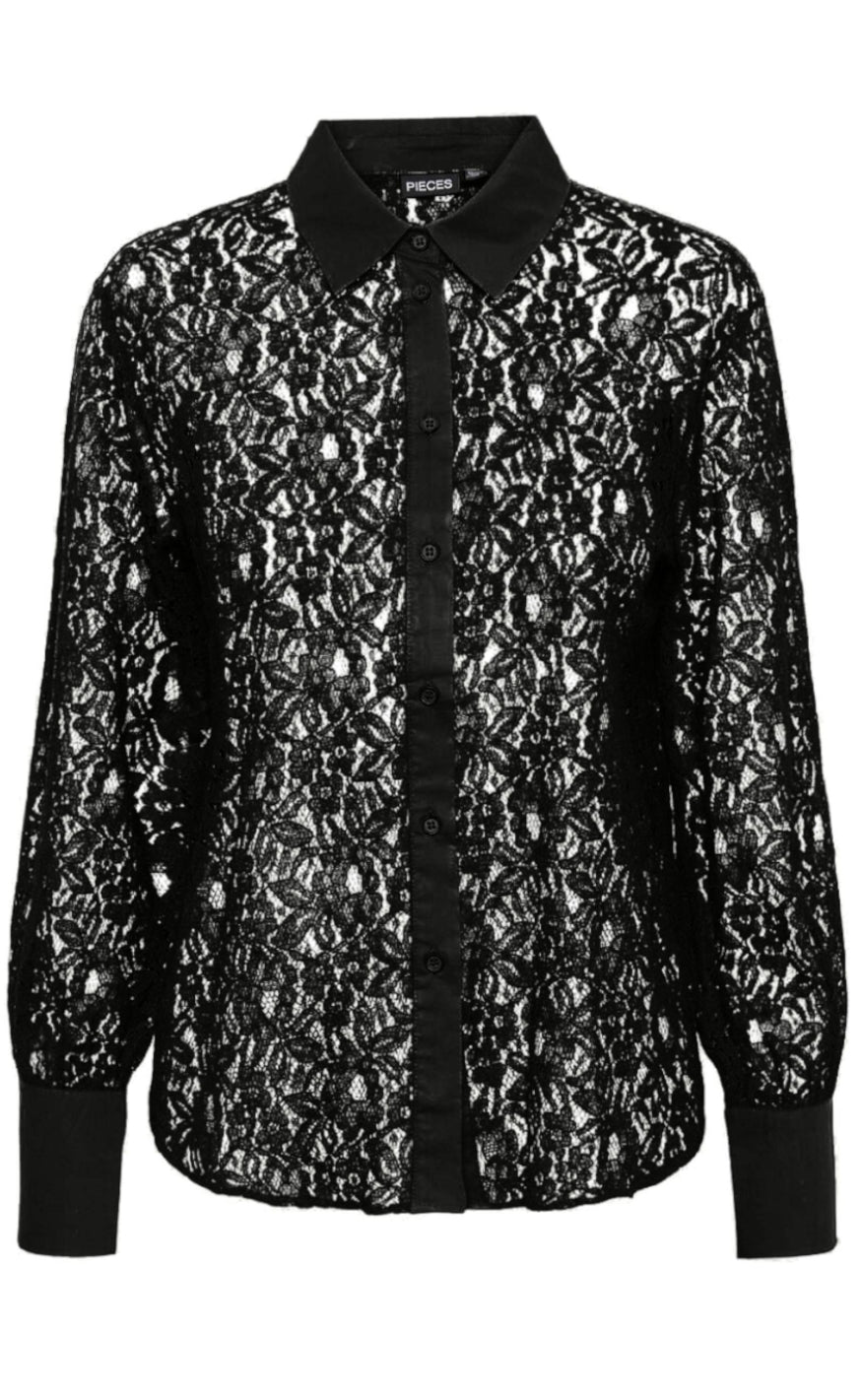 Pieces Skjorte Mira Black