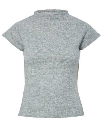 Pieces Top Familla Medium Grey Melange