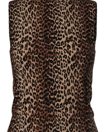 Pieces Top Flora Black Leo