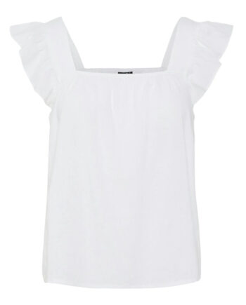 Pieces Top Pia Bright White