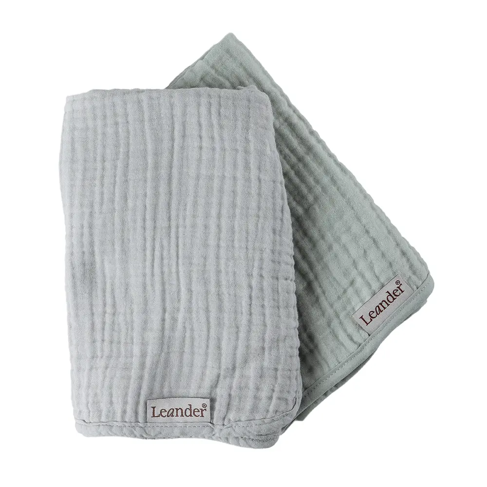 Pusleunderlag Muslin Pk -pearl Grey Sage Green