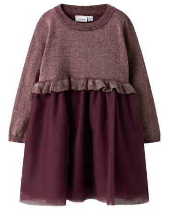 Refraja Strikket Kjole Burgundy 92
