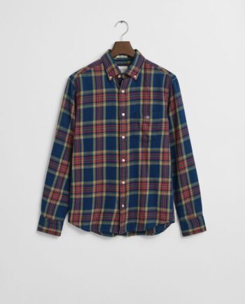 Reg Indigo Twill Check Shirt