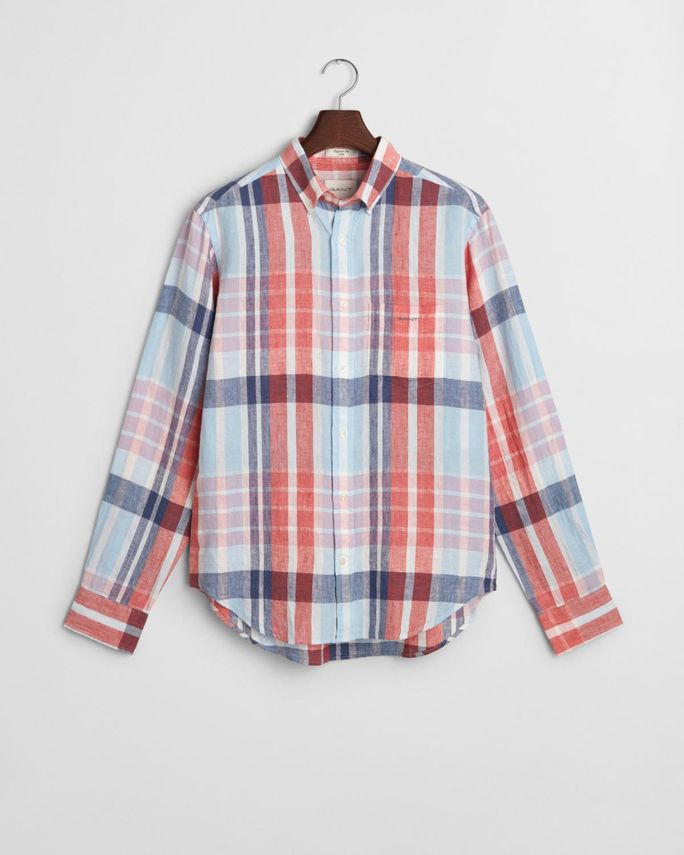 Reg Linen Madras Shirt