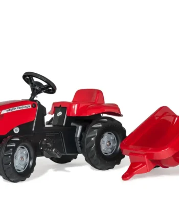 Rolly Kid Massey Ferguson Pedal Traktor Med Trailer