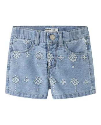 Rose Mom Denim Shorts Light Blue Denim 110