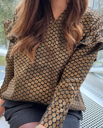 Say Ina Copenhagen Bluse Agnes Golden Brown
