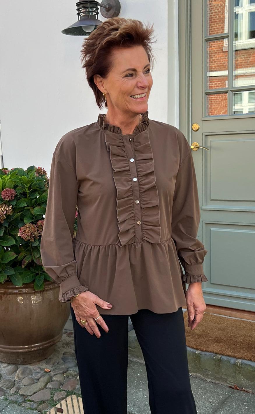 Say Ina Copenhagen Bluse Frida Dark Brown
