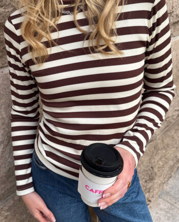 Say Ina Copenhagen Bluse Pamela Ls Brown Striped
