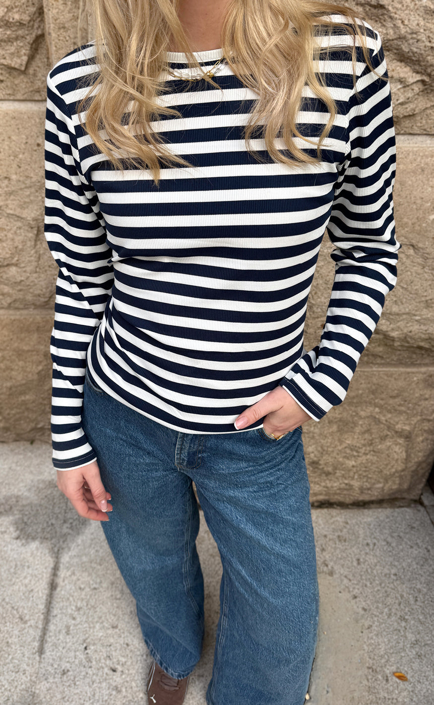 Say Ina Copenhagen Bluse Pamela Ls Navy Striped