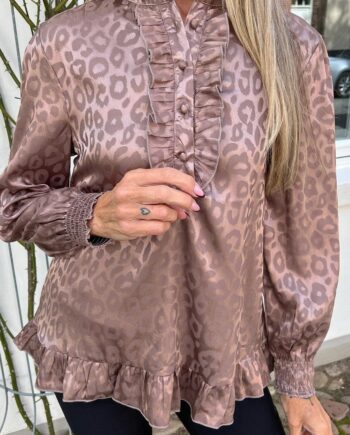Say Ina Copenhagen Bluse Pia Brown Leopard