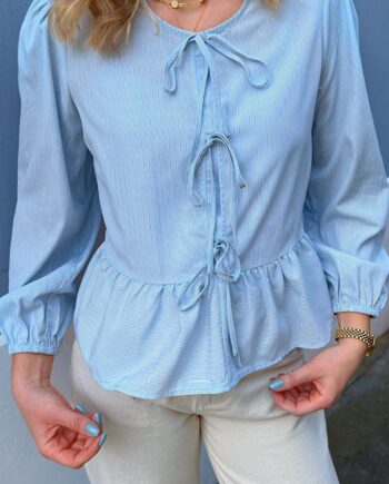 Say Ina Copenhagen Bluse Sanna Blue Striped
