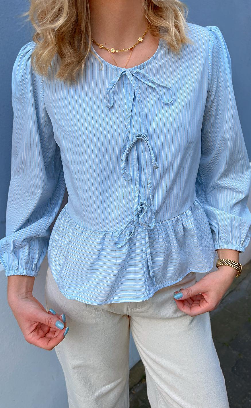 Say Ina Copenhagen Bluse Sanna Blue Striped