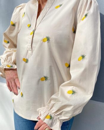 Say Ina Copenhagen Bluse Tiffany Off White    Pineapple