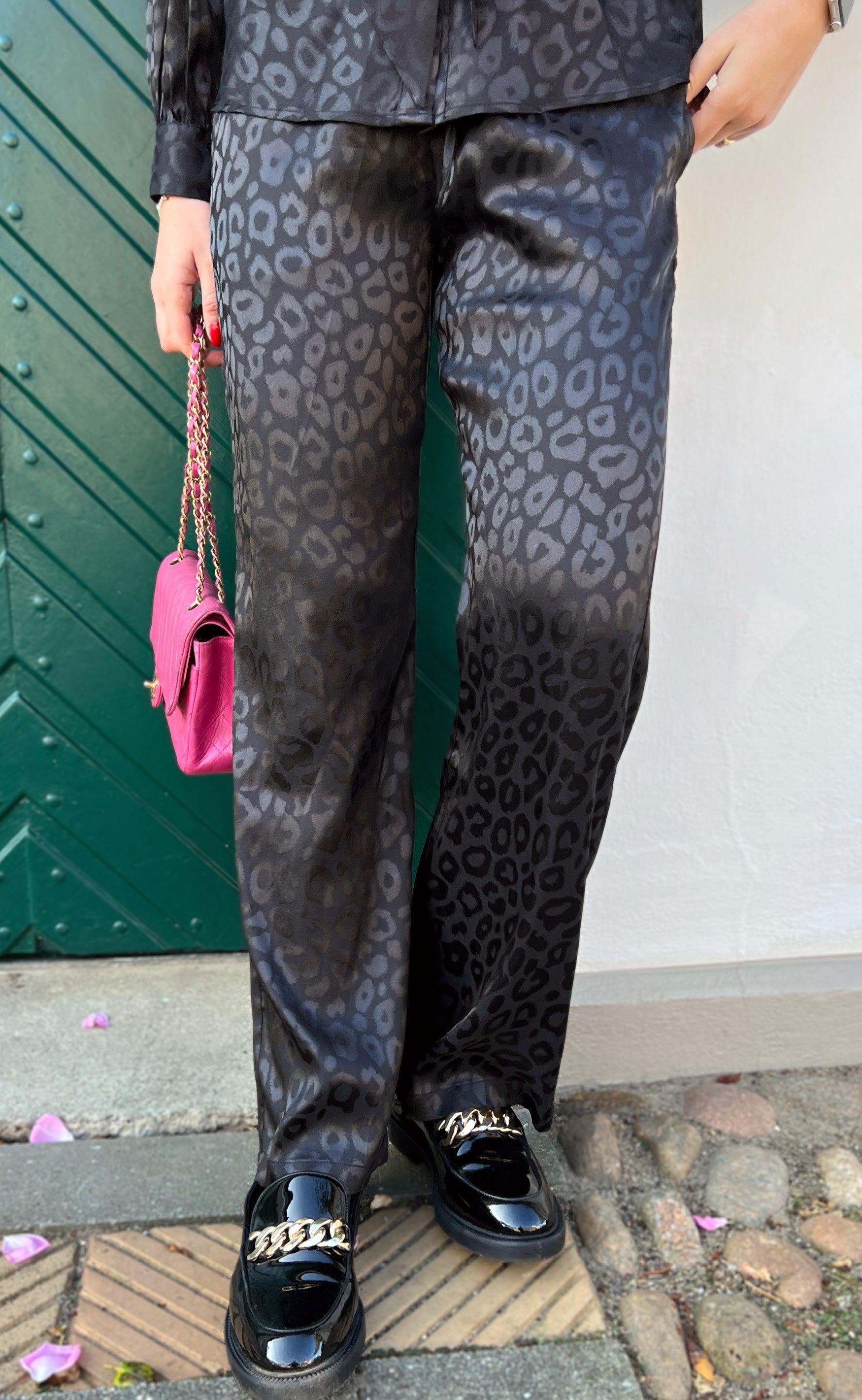 Say Ina Copenhagen Bukser Ida Black Leopard