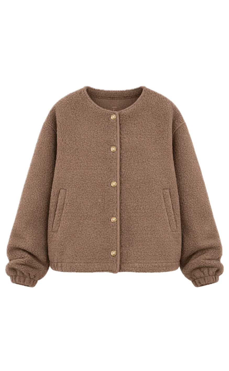 Say Ina Copenhagen Fleece Jakke Gloria Taupe