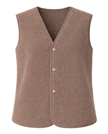 Say Ina Copenhagen Fleece Vest Gloria Taupe