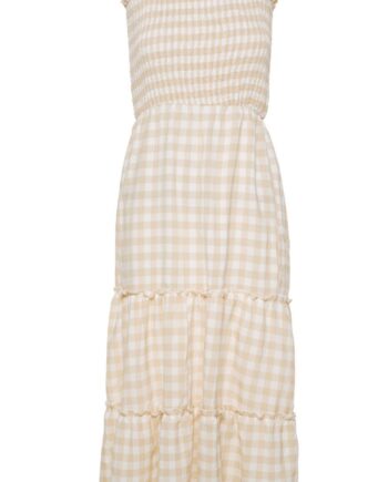 Say Ina Copenhagen Kjole Amber Beige Check