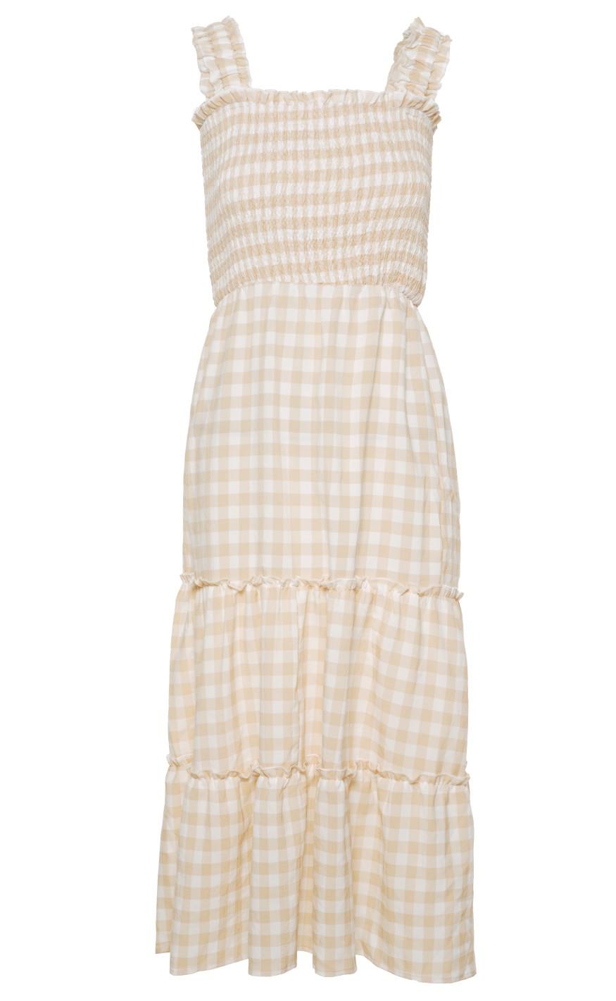 Say Ina Copenhagen Kjole Amber Beige Check