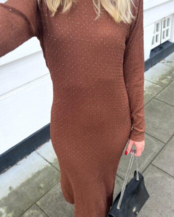 Say Ina Copenhagen Kjole Anita Brown    Gold Dots