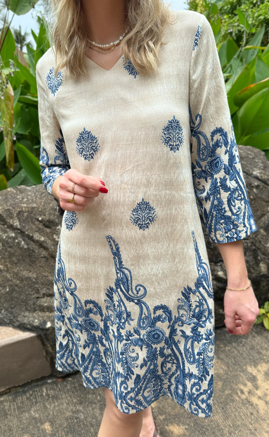 Say Ina Copenhagen Kjole Arianna Blue Paisley