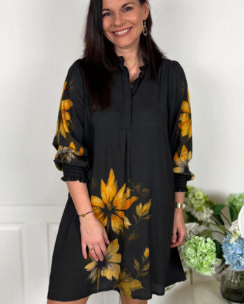 Say Ina Copenhagen Kjole Katie Black    Big Flowers
