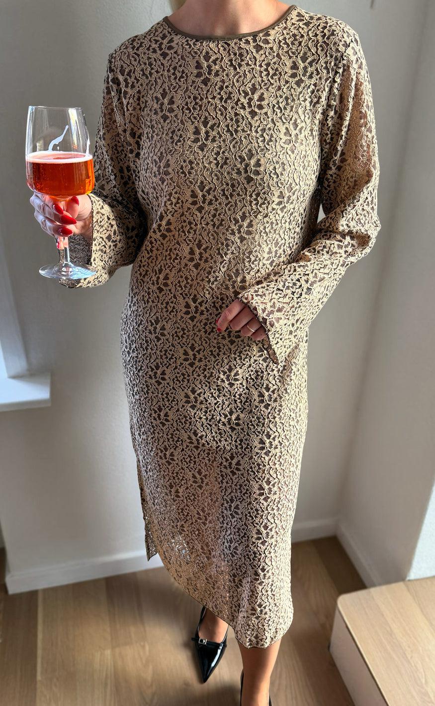 Say Ina Copenhagen Kjole Lanza Beige Brown