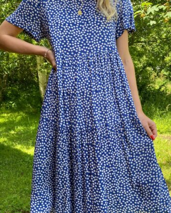 Say Ina Copenhagen Kjole Selma Blue Flower