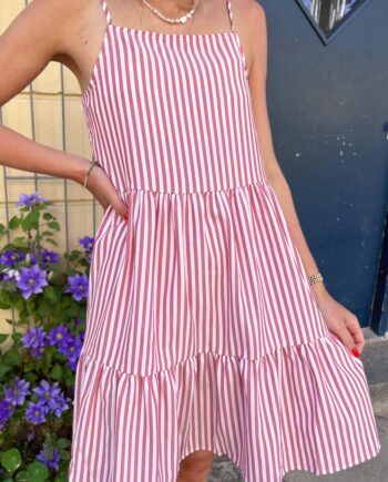 Say Ina Copenhagen Kjole Sisi Red White Stripe