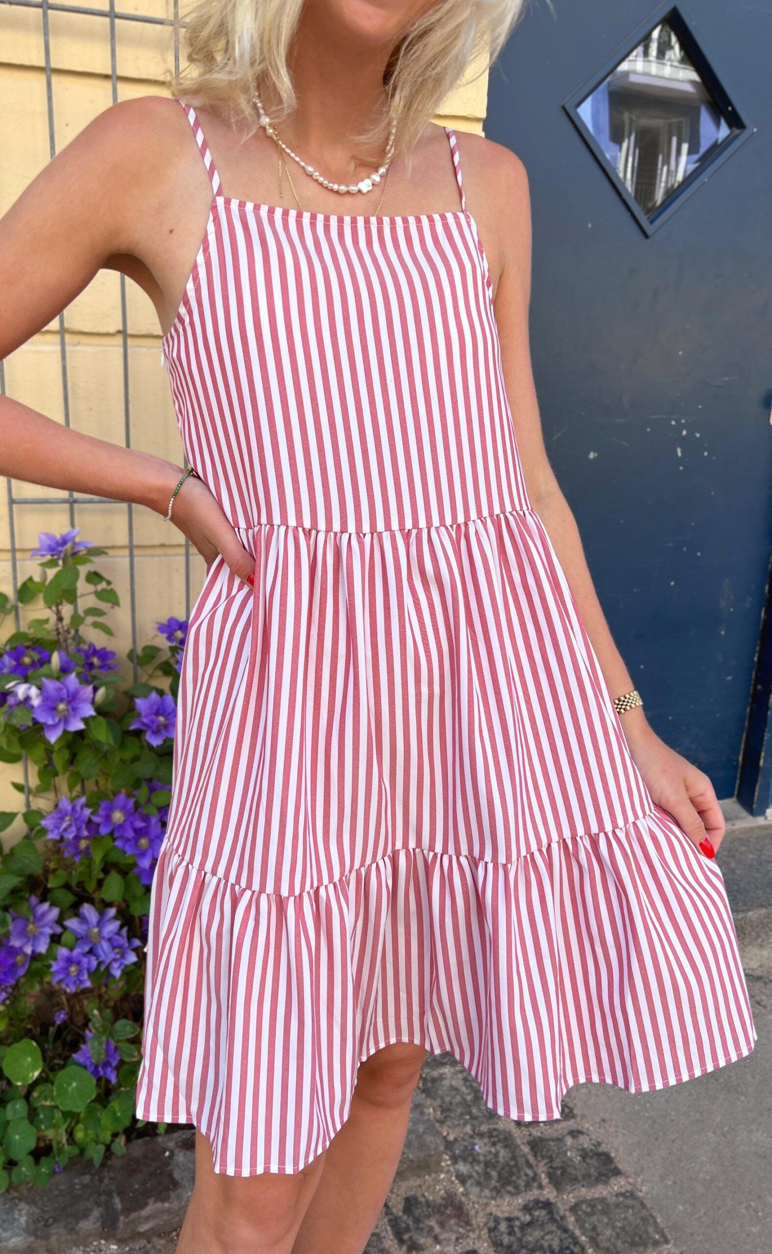 Say Ina Copenhagen Kjole Sisi Red White Stripe