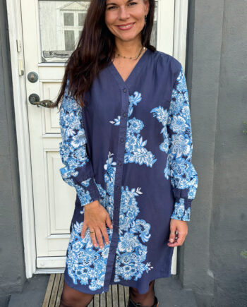 Say Ina Copenhagen Kjole Vicky Blue Flowers